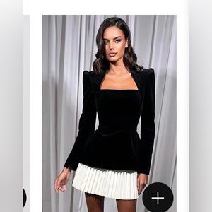 Cherley black and white cocktail dress size medium